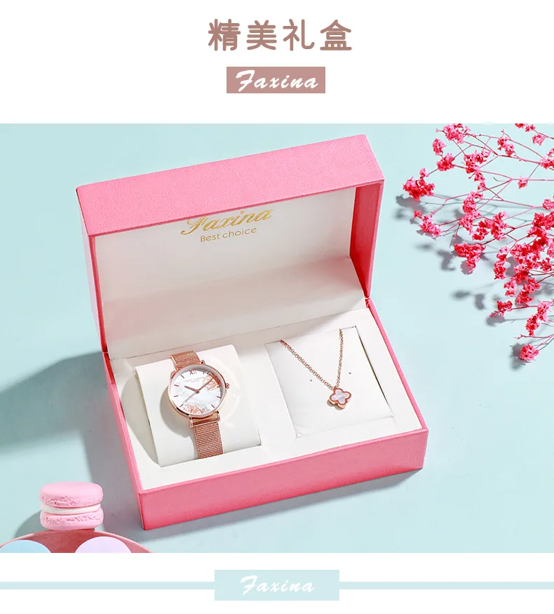

Luxury Set Flower Women Watch Bracelet Rose Gold Rhinestone Dress Ladies Watch Gift Set montre femme watches for women reloj