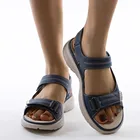 Женские летние сандалии, Нескользящие пляжные дышащие сандалии на плоской танкетке, с открытым носком, спортивный стиль, женская пляжная обувь, #45