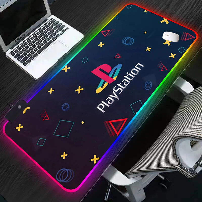 game console playstation ps4 gaming mouse pad super anime laptop keyboard pad large gaming mouse pad quality mousepad rgb anime free global shipping