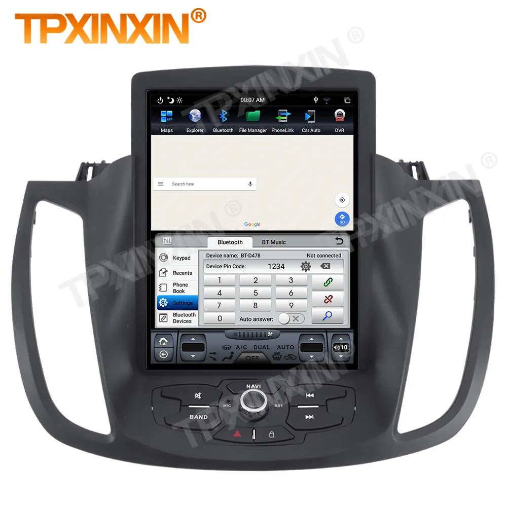 Kaufen Carplay 2 Din Android 9 Tesla Multimedia Stereo Für Ford Kuga 2013 2014 2015 2016 2017 GPS Navi IPS Viedo Audio-Player Kopf Einheit