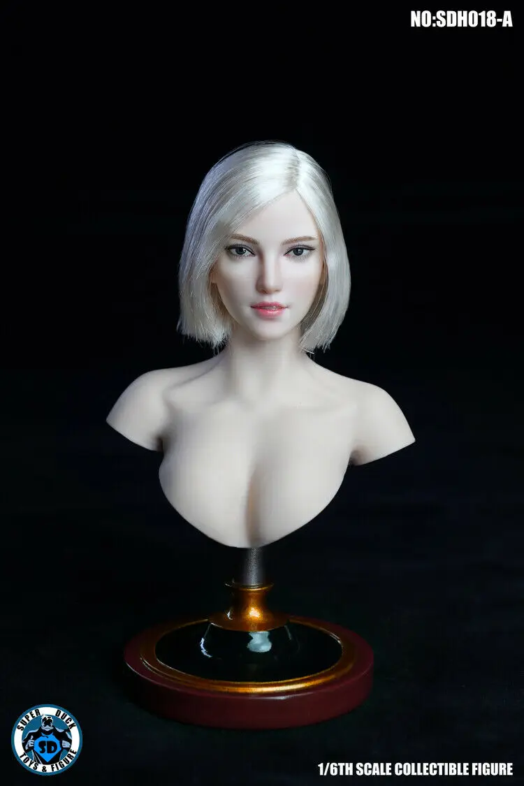 1:6 Супер утка SDH018A головы резьба скульптурный W/с короткой стрижкой подходит 12 &quotс
