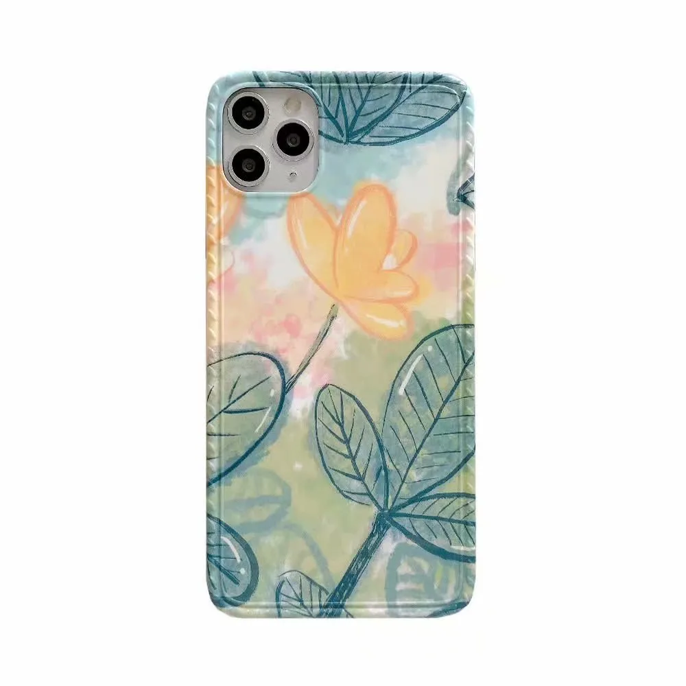 

Photo Frame Case sFor Coque iPhone X XR XS Max 11 Pro Max 7 8 Plus Case Fresh Lotus flower Soft TPU Silicone IMD Back Cover Capa