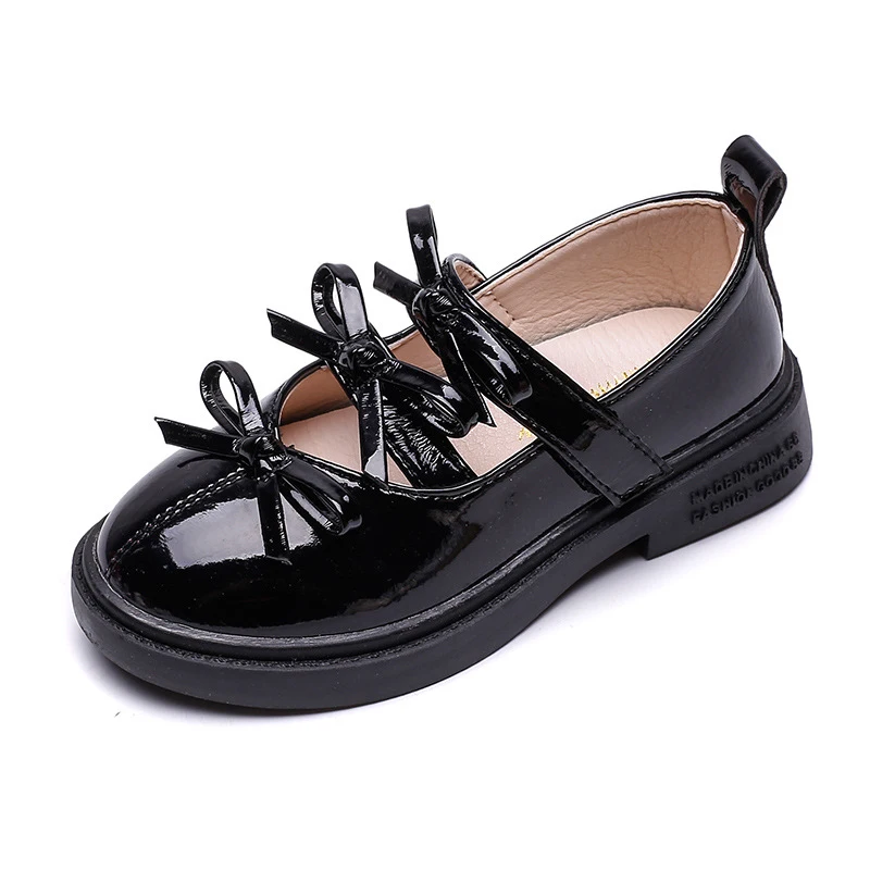 

Girl Leather Shoes 2021 New Spring Children Girls Princess Shoes Bow Kids Retro Flats Toddler Sandals