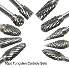 Хвостовик Металл Рисунок карбид вольфрама фреза вращающийся инструмент заусенцы двойная Алмазная резка роторный дремель инструменты электрическое шлифование