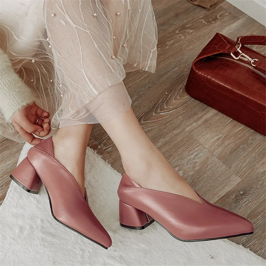 

Women Pumps Office High Heel Shoes Woman Stiletto Concise Lady High Heels Party Footwear Small Big Size 30 - 48