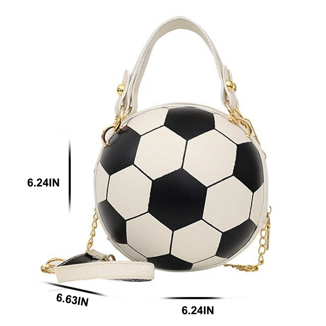 

Female Leather Basketball Bag Personality Zipper Ball Purses For Teenagers Women Shoulder Bags Mini Crossbody Chain Hand Bags