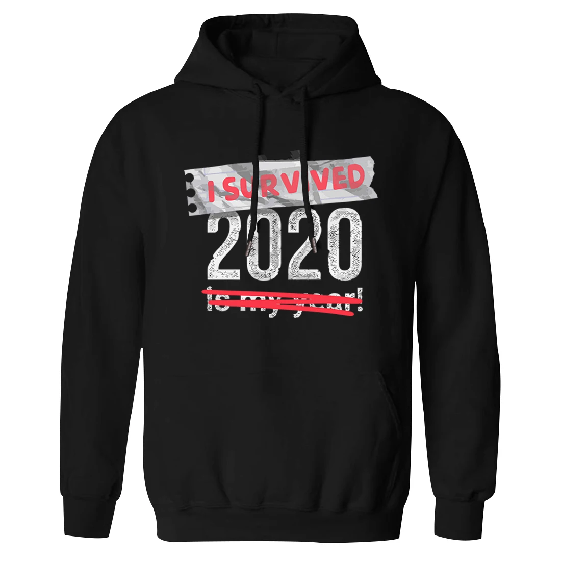 

Мужская повседневная толстовка с капюшоном и длинным рукавом I Survivor 2020, хипстерская верхняя одежда, топы, осенние спортивные костюмы, 2020