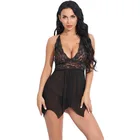 Модный Топ, Женская Сексуальная кружевная сетчатая ночная рубашка, европейский и американский Комплект эротического белья