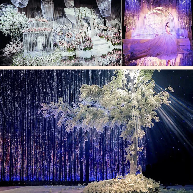 2 45 м многоцветные занавески из фольги с блестками и бахромой для свадьбы дня