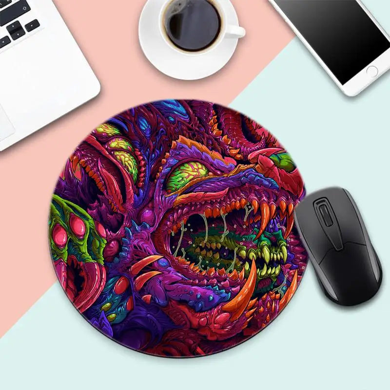

Hyper Beast Ghost CS Laptop Gaming Mice Mousepad Round Non-slip Cushion