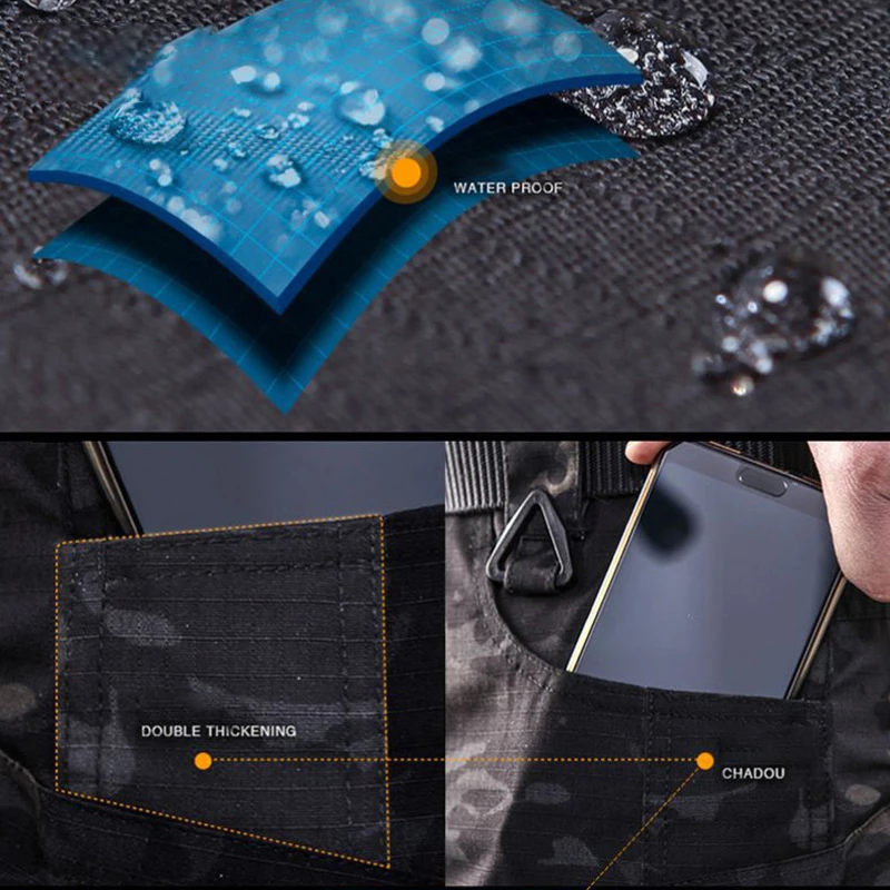 

Multi-pocket Tactical Pants Men Waterproof Combat Joggers Male SWAT Cargo Anti-Pilling Stretch Work Trousers Hombre Size S-2XL