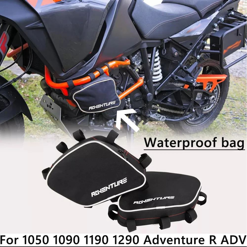 

Для 1050 1090 1190 1290 ADV Приключения R сумка для рамы мотоцикла бампер рамка аварийные столкновения сумки ремонтный инструмент Замена водонепрони...