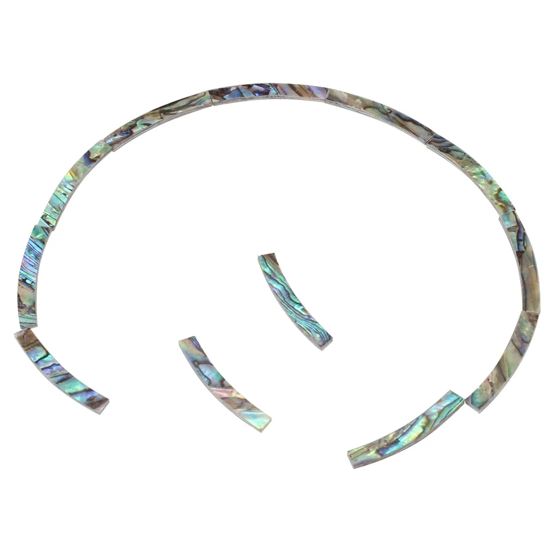 ABGZ-12Pcs гитара Soundhole Rosette Paua Abalone оболочка инкрустация изогнутая с полосами звук