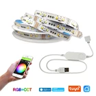 Светодиодная лента TUYA WIFI RGB + CCT, 5 В, 1 м, 2 м, 3 м, 4 м, 5 м