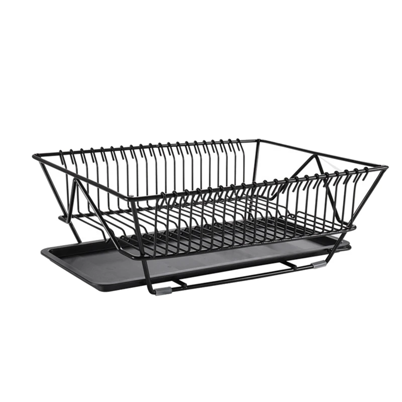 

Household Tableware Drying Rack Kitchen Light Countertop Utensil Storage Box