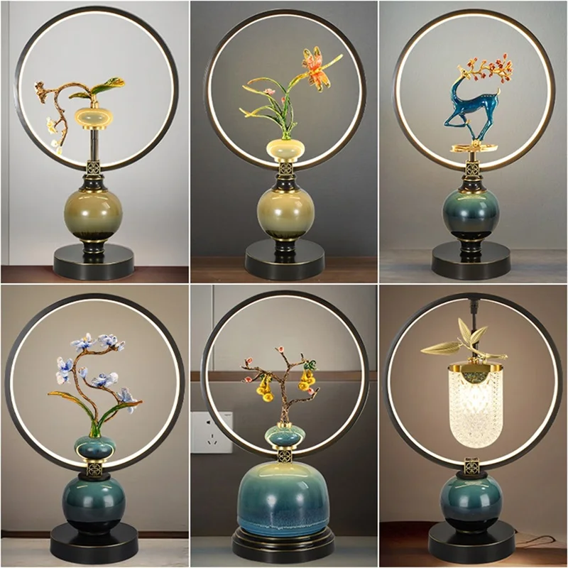 Керамические настольные лампы WPD Настольный светильник роскошный современный