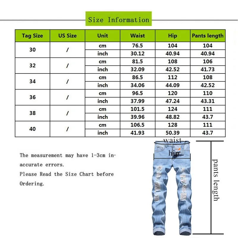 Мужские джинсы скинни CYSINCOS Прямые рваные в стиле хип-хоп с вышивкой | Мужская
