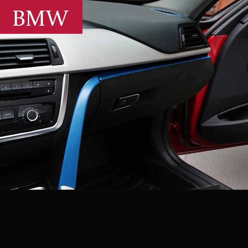

Inner Glove Box Co-pilot Toolbox Strips Decorative Cover Trim Car Styling Accessories Sequin For BMW 3 4 Series 3GT F30 F31 F32