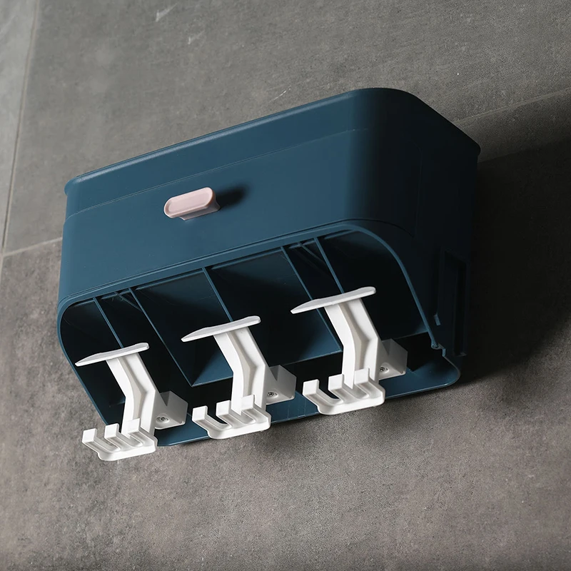 

1Pcs Wall-Mounted Toothbrush Holder Punch-Free Toilet Cup Holder Wall Hanging Mouthwash Cup Holder Storage Rack Bathroom Storage