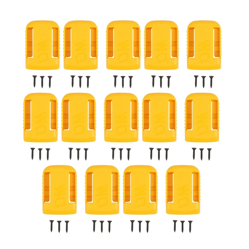 

Retail 14-Packs Battery Holders for Dewalt 20V Mount Dock Fit for 20V 60V MAX Yellow (No Battery)