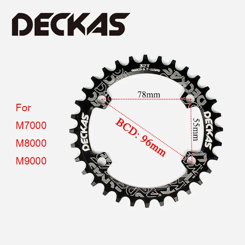 DECKAS узкая широкая цепь 96BCD-S сеть MTB кольцо дорожный велосипед круглый Овальный шатун горный велосипед 32-38T Fit SHIMANO XTR, XT, SLX