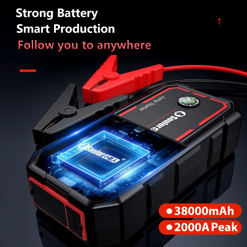 Пусковое устройство 38000 мАч/26000 мАч Внешний аккумулятор портативный