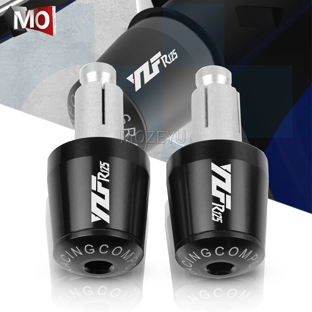 Ручки для мотоцикла 7/8 дюйма 22 мм Концевая ручка заглушка YAMAHA YZF R125 YZFR125 2008 2017 2016 2015