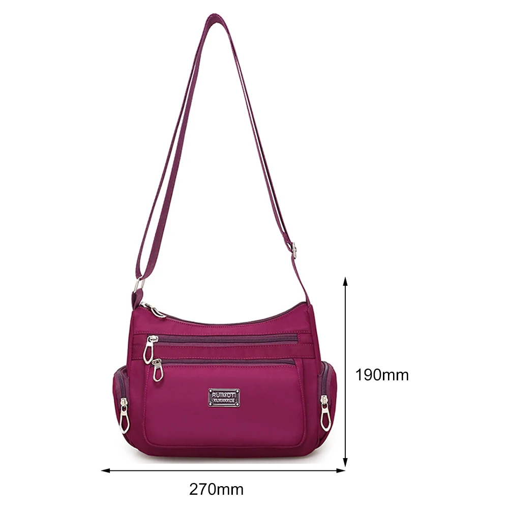 

Fashion Women Oxford Cloth Crossbody Solid Color Multi Layers Shoulder Bag Female Large Capacity Messenger Bag Ladies Travel Bag