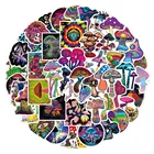 50 шт., разноцветные наклейки в виде грибов