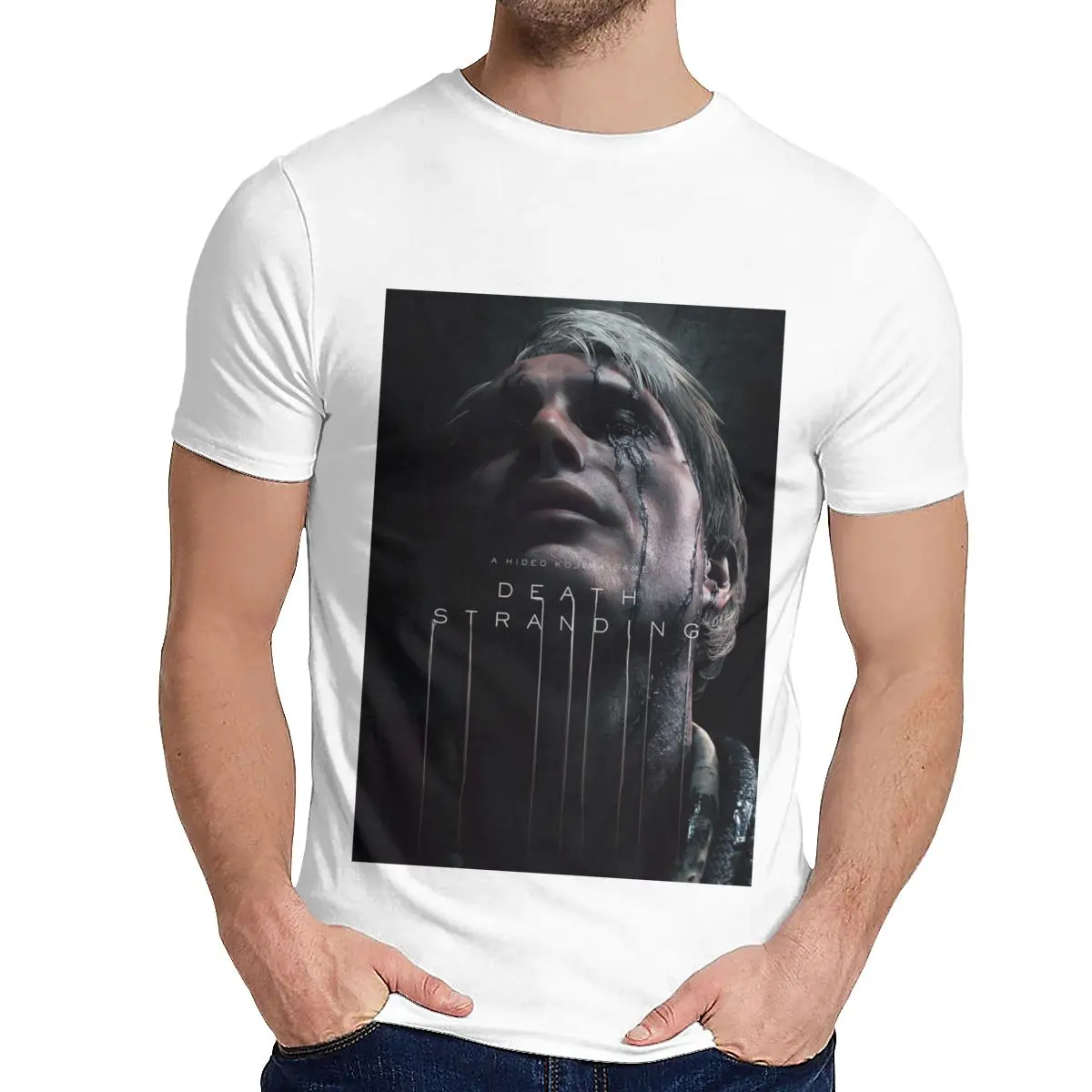 Футболка с принтом Death Stranding Man мягкая футболка круглым воротником в стиле аниме