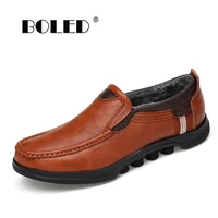 natural leather handmade men flats shoesfashion casual loafers shoesplus size moccasins for men zapatillas deportivas
