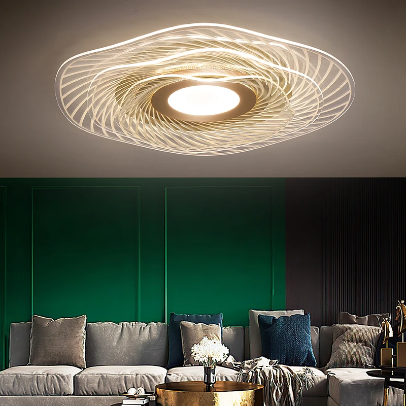 

Loft Home LED Golden Lamp Ceiling Light Simplicity Fixture Decoration For Living Room Dining Room Bedroom Kitchen Indoor Lustre
