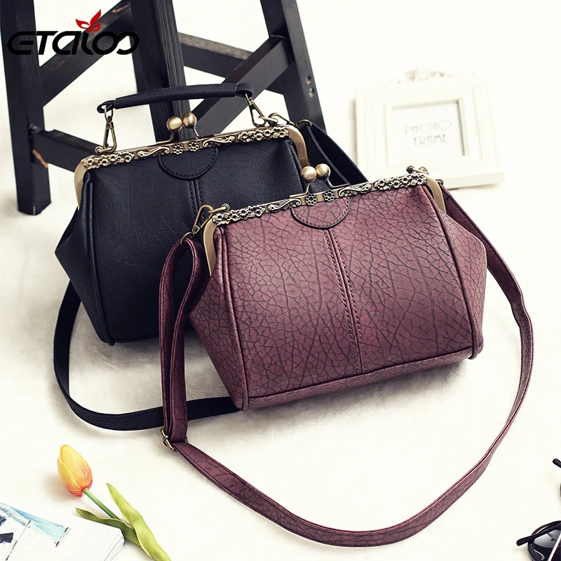 Женская винтажная сумка через плечо 2021 Сумки из искусственной кожи с пряжкой