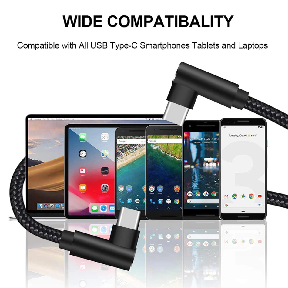 Кабель usb type-C для быстрой зарядки кабель Xiaomi Redmi Note 7 K20 samsung S9 S8 S10 Oneplus Pro USB-C шнур