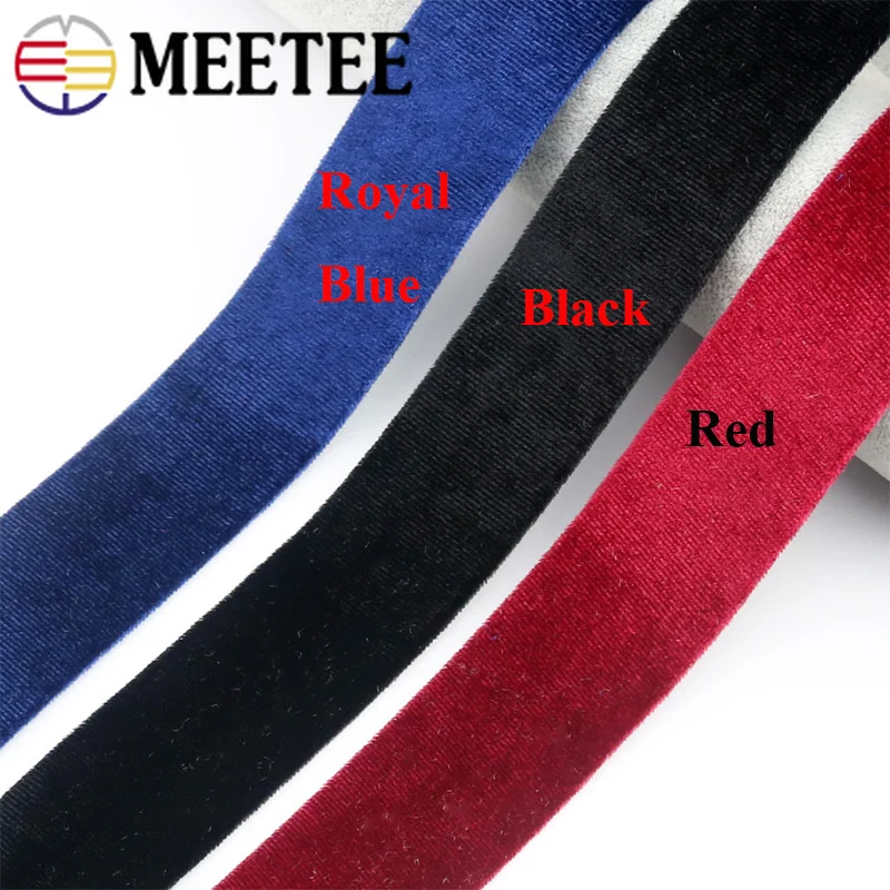Meetee 5/10 метров 13/30/50 мм Вельветовая лента тесьма для одежды Шпилька волос сделай