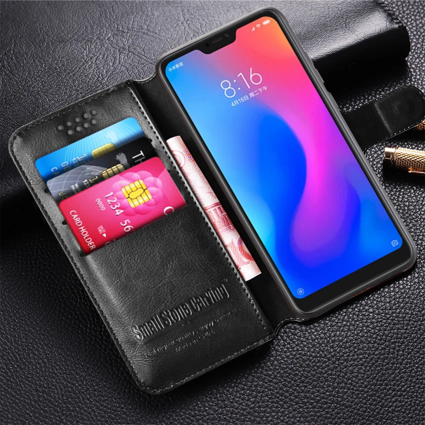 Чехол подставка для Xiaomi Mi A2 Lite чехол с откидной крышкой роскошный Магнитный