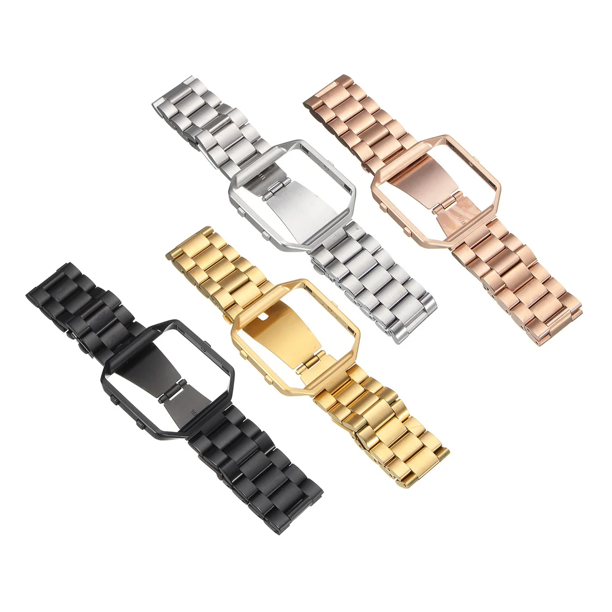 

Bakeey For Fitbit Blaze Smart Watch Steel Metal Frame Watch Case Cover Frame Watch Band Gold Sliver Black Smart Accessories