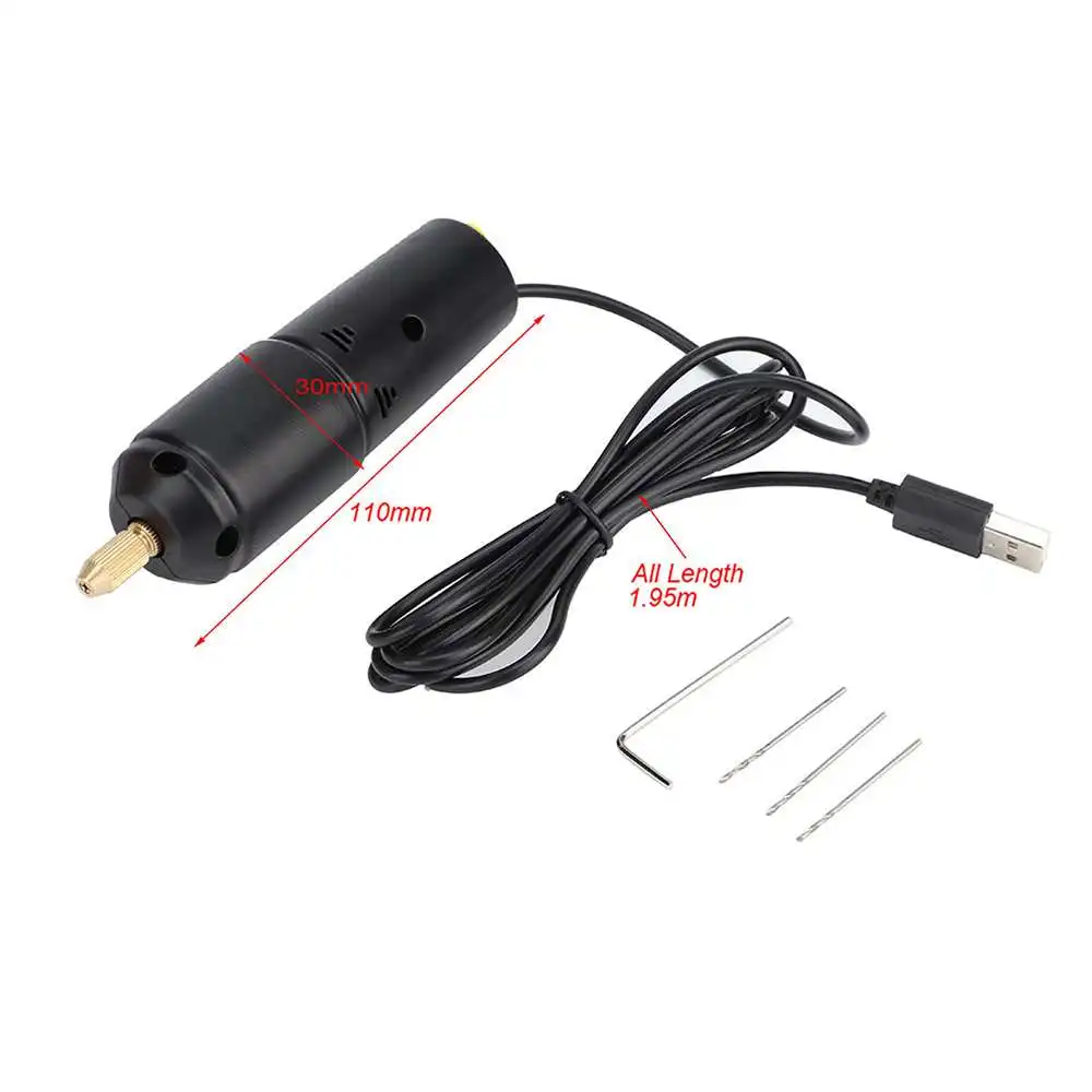 

1 Set Mini Electric Drill Pearl Epoxy Resin Jewelry Making Wood Craft Tool New