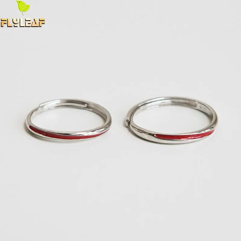 

Серебро 925 пробы красная капельная глазурь Mosby Lovers Открытое кольцо Романтика студенческий подарок хорошее ювелирное изделие Flyleaf