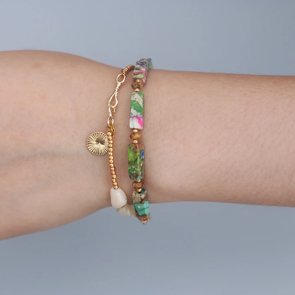 EDOTHALIA двухслойный браслет из натурального камня женский и мужской прекрасный