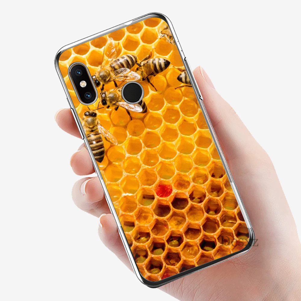 Чехол для телефона Xiaomi mi CC9 CC9E 9T mi x 2S 6 8 9 SE A1 A2 5X 6X MAX 3 A3 Pro Lite Обложка Золотой Мед расческа мед пчела оболочка