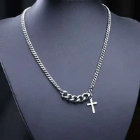 emo hip hop retro short cross chain necklace for women simple punk silver color titanium steel neck chain fashion trend new 2020