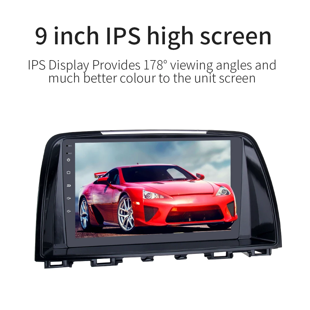 Octa Core Android 9.0 with 9&quot HD Digital Touch Screen Bluetooth 4G RAM 32G ROM car GPS radio player for Mazda 6 Atenza 2013 2014 |