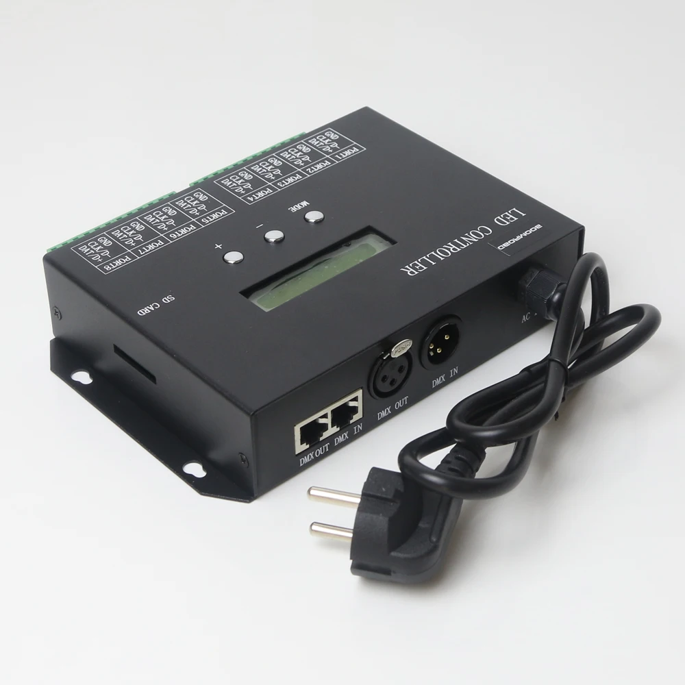 Дешево Программируемый RGB-контроллер для SD-карты, 8 портов, 8192 пикселей