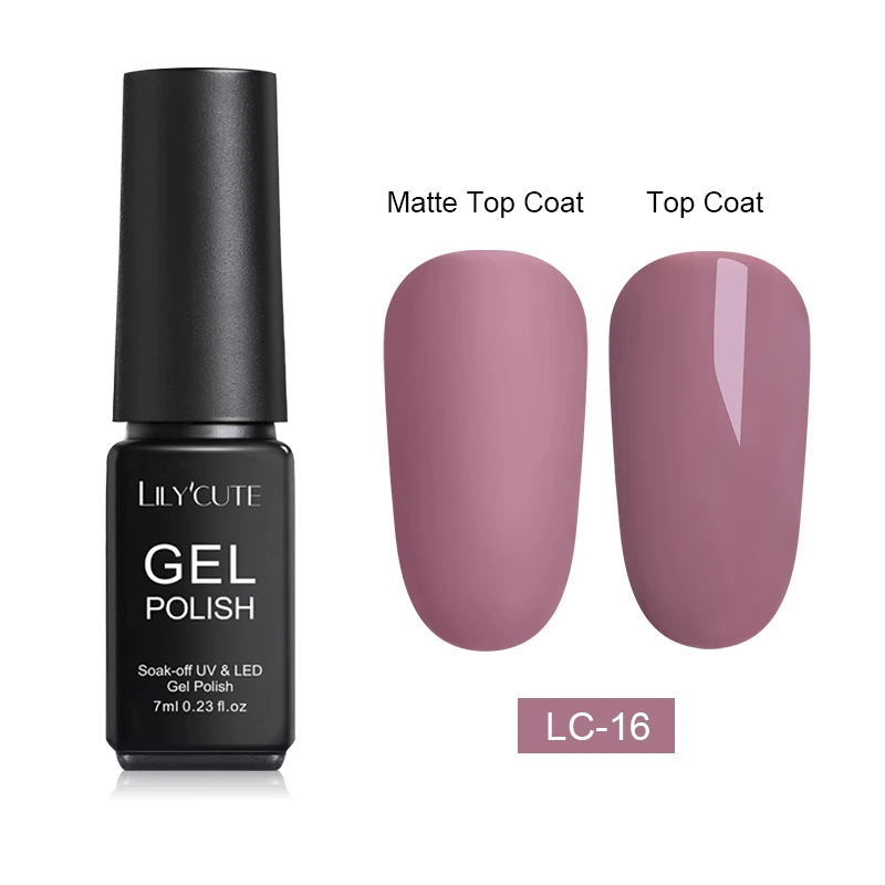 LC-16 LILYCUTE Матовый УФ-гель для ногтей матовый верхний слой цвет УФ гель для ногтей лак Гибридный впитывающий гель лак маникюрный гель лак - Цвет: LC-16