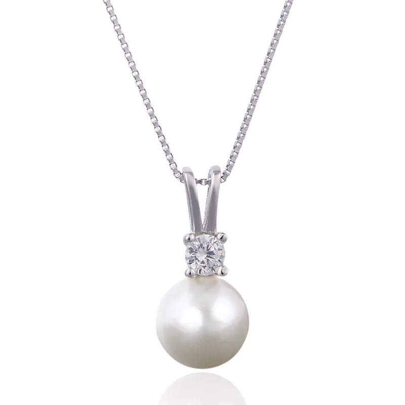 

Trendy Freshwater Pearl Pendant Accessories S925 Silver Natural Pearl Necklace Lady Collarbone Chain Silver 925 Jewelry Pendants