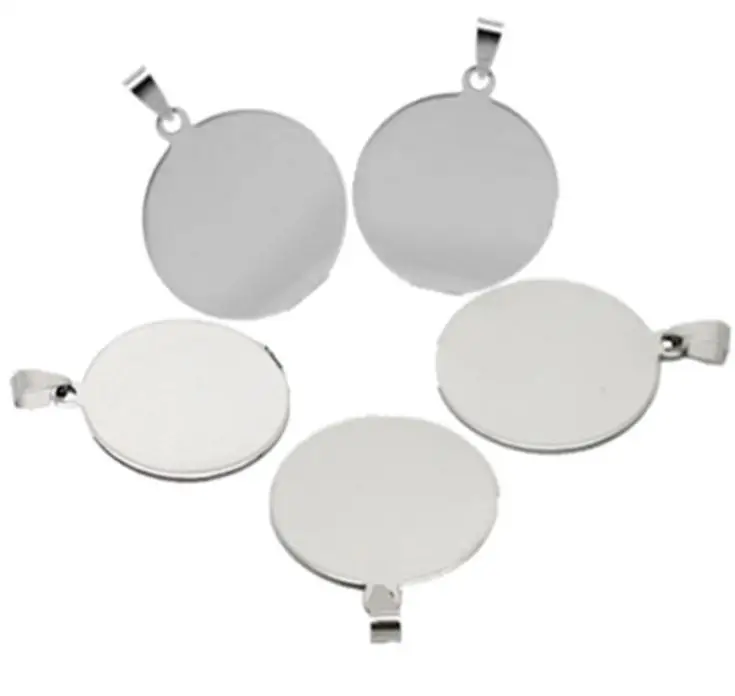 

1000pcs Round Stainless Steel Necklace Blank Stamping Pendants For Jewelry Making Diy Pet Id Dog Cat Tags Wholesale