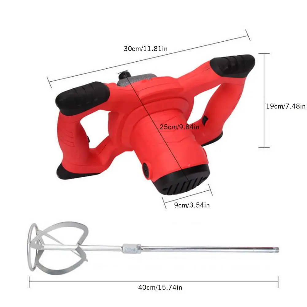 

2300W Industrial Grade Mixer 6Gear Adjustable Speed Paint Cement Plaster Mortar Coating Mixer Putty Powder Mixing Machine Newest