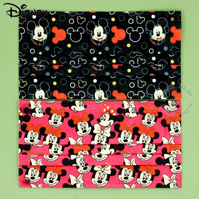 Одноразовая маска для взрослых с Микки и Минни защитная 3-слойная из мультфильтра