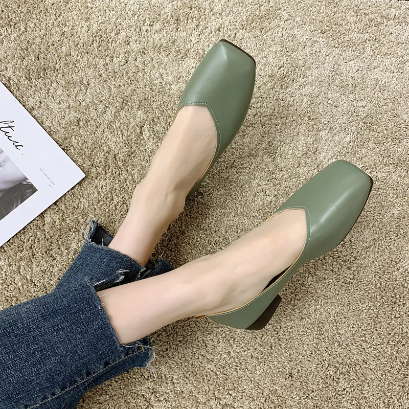 Новые весенние туфли женские популярные летние в стиле ретро Женская обувь для